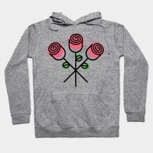 Three roses Hoodie